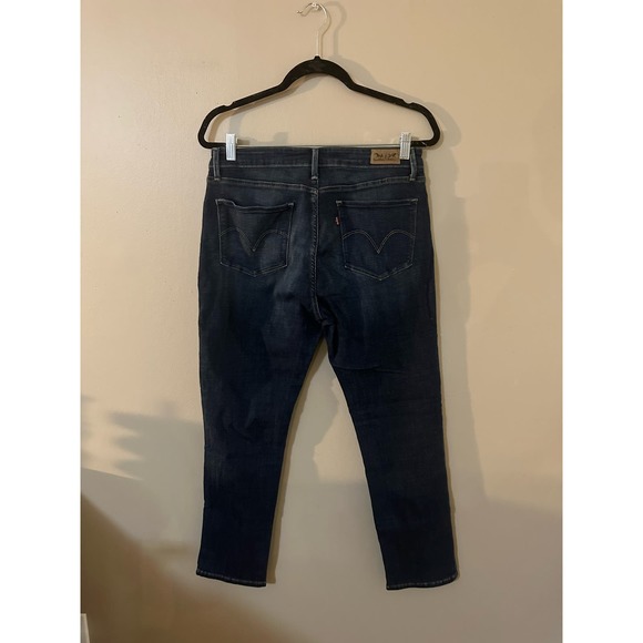 Levi's Mid Rise Skinny Jeans Dark Wash Size 14 - Picture 5 of 9